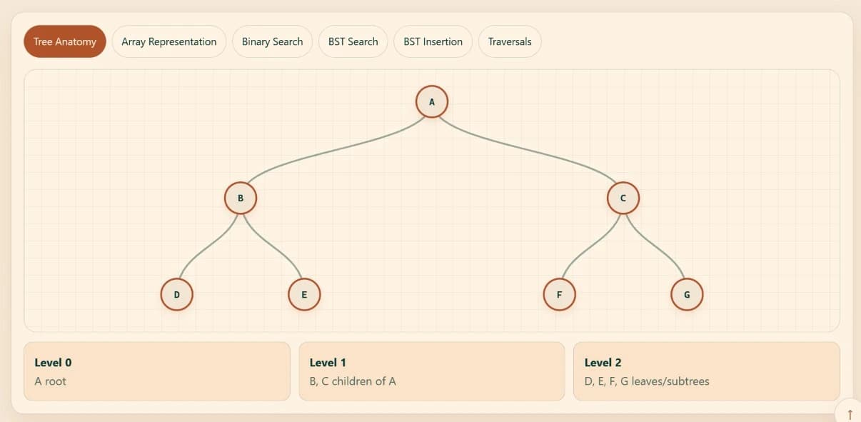 واجهة Data Structure Study Lab